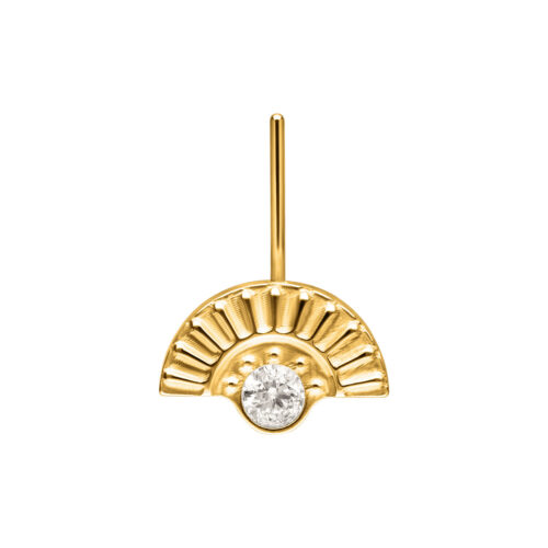 Riffled Sunrays Vertical Helix Push Fit Attachment - Golden Metal