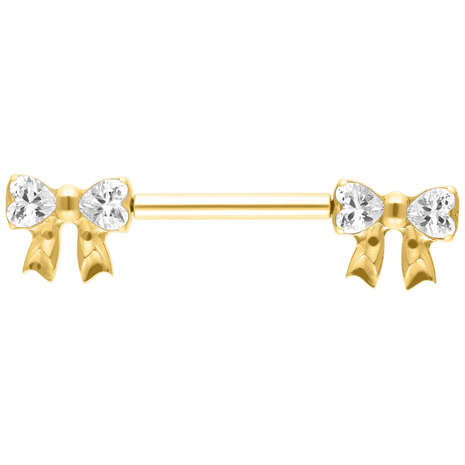 Crystal Bow Push Fit Barbell